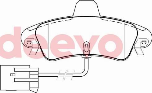 DEEVO BP78520 - Kit de plaquettes de frein, frein à disque cwaw.fr