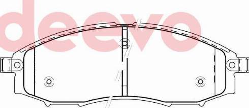 DEEVO BP78160 - Kit de plaquettes de frein, frein à disque cwaw.fr