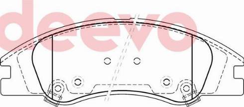 DEEVO BP78220 - Kit de plaquettes de frein, frein à disque cwaw.fr