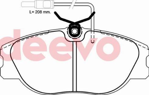 DEEVO BP73920 - Kit de plaquettes de frein, frein à disque cwaw.fr