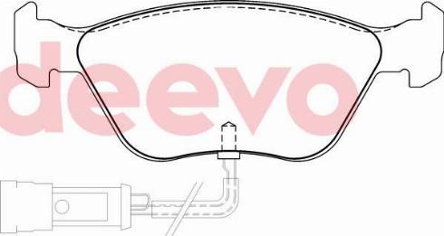 DEEVO BP73040 - Kit de plaquettes de frein, frein à disque cwaw.fr