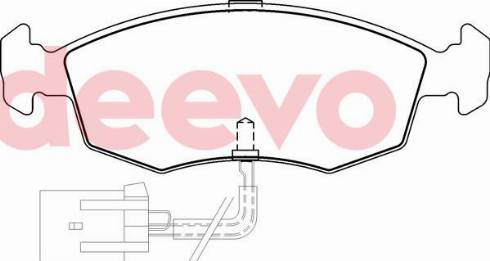 DEEVO BP73060 - Kit de plaquettes de frein, frein à disque cwaw.fr