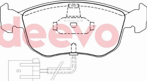 DEEVO BP73100 - Kit de plaquettes de frein, frein à disque cwaw.fr