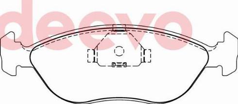 DEEVO BP73820 - Kit de plaquettes de frein, frein à disque cwaw.fr