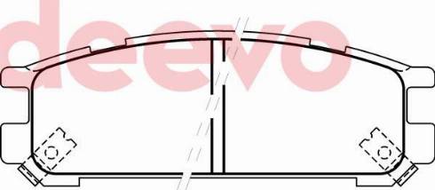 DEEVO BP73700 - Kit de plaquettes de frein, frein à disque cwaw.fr