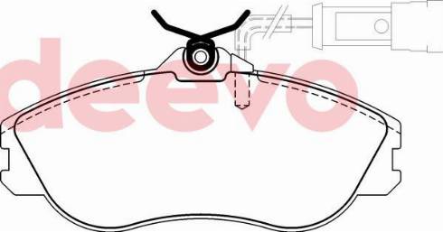 DEEVO BP72480 - Kit de plaquettes de frein, frein à disque cwaw.fr