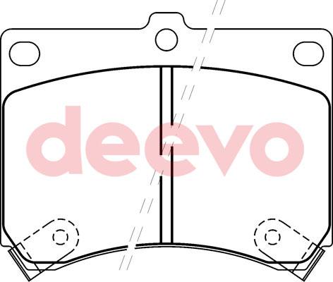 DEEVO BP72560 - Kit de plaquettes de frein, frein à disque cwaw.fr