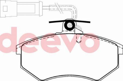 DEEVO BP72160 - Kit de plaquettes de frein, frein à disque cwaw.fr