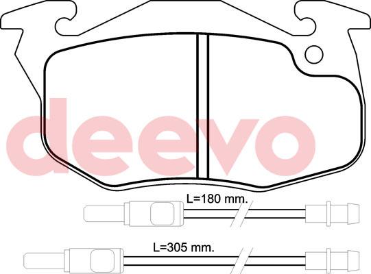 DEEVO BP72380 - Kit de plaquettes de frein, frein à disque cwaw.fr