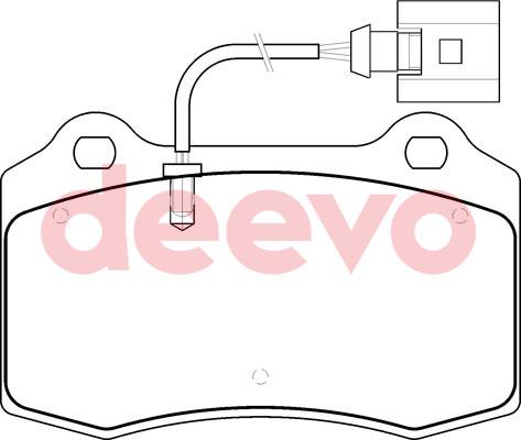 DEEVO BP77560 - Kit de plaquettes de frein, frein à disque cwaw.fr