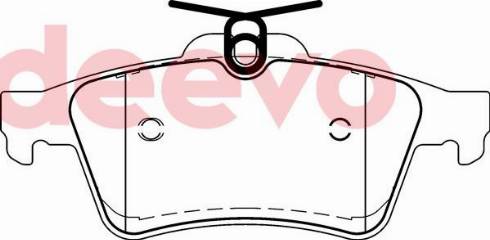 DEEVO BP77620 - Kit de plaquettes de frein, frein à disque cwaw.fr