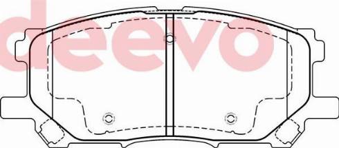 DEEVO BP77040 - Kit de plaquettes de frein, frein à disque cwaw.fr