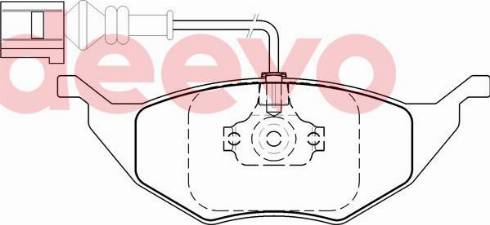 DEEVO BP77160 - Kit de plaquettes de frein, frein à disque cwaw.fr