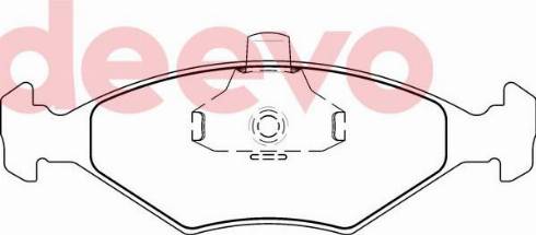 DEEVO BP77180 - Kit de plaquettes de frein, frein à disque cwaw.fr