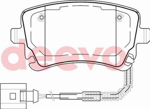 DEEVO BP77820 - Kit de plaquettes de frein, frein à disque cwaw.fr