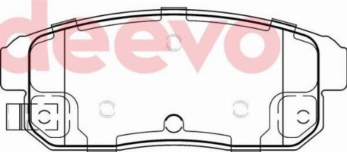 DEEVO BP77740 - Kit de plaquettes de frein, frein à disque cwaw.fr