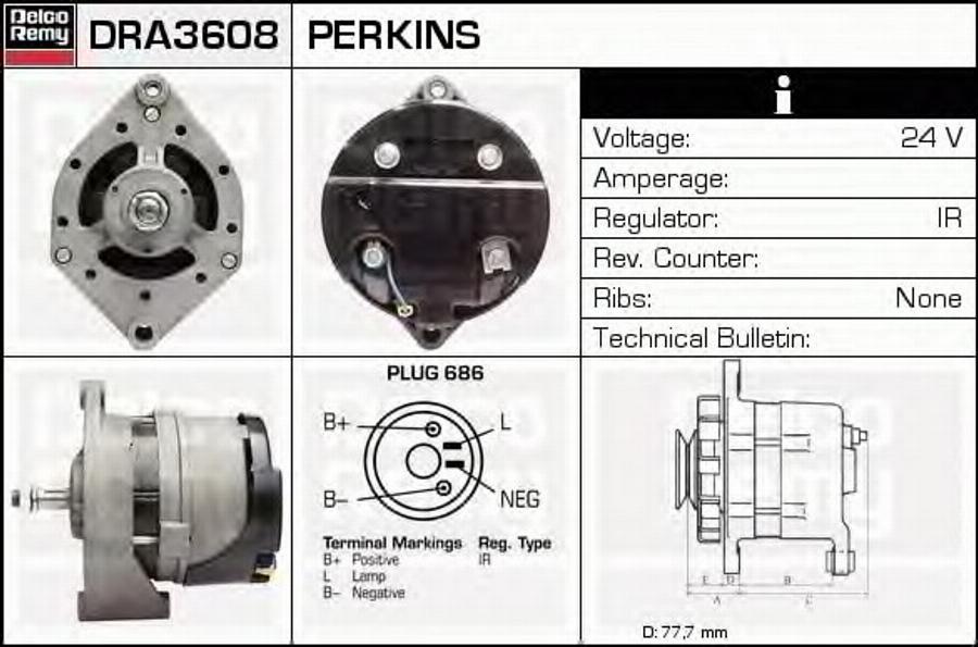 Delco Remy DRA3608 - Alternateur cwaw.fr