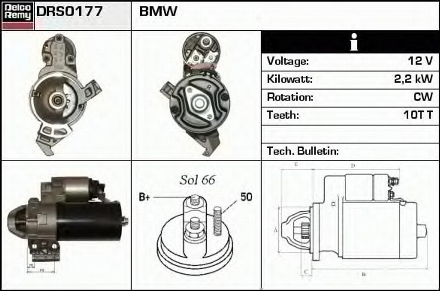 Delco Remy DRS0177 - Démarreur cwaw.fr