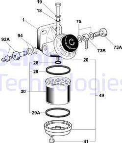 Delphi 6260B663B - Filtre à carburant cwaw.fr