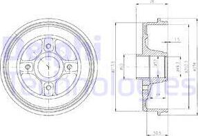 Delphi BF480 - Tambour de frein cwaw.fr