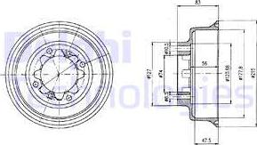 Delphi BF43 - Tambour de frein cwaw.fr