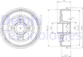 Delphi BF427 - Tambour de frein cwaw.fr