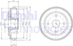 Delphi BF474 - Tambour de frein cwaw.fr