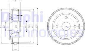 Delphi BF473 - Tambour de frein cwaw.fr