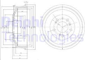 Delphi BF153 - Tambour de frein cwaw.fr