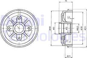 Delphi BF359 - Tambour de frein cwaw.fr