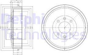 Delphi BF265 - Tambour de frein cwaw.fr