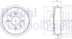 Delphi BF200 - Tambour de frein cwaw.fr