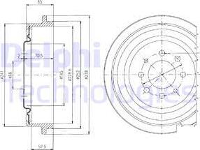 Delphi BF273 - Tambour de frein cwaw.fr