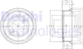 Delphi BF2 - Tambour de frein cwaw.fr