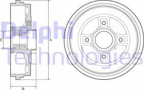 Delphi BFR626 - Tambour de frein cwaw.fr