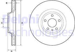 Delphi BG9955 - Disque de frein cwaw.fr