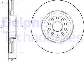 Delphi BG9952 - Disque de frein cwaw.fr