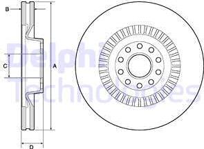 Delphi BG9957 - Disque de frein cwaw.fr