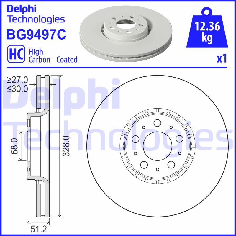 Delphi BG9497C - Disque de frein cwaw.fr