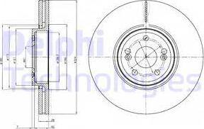 Delphi BG9687 - Disque de frein cwaw.fr