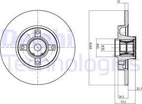 Delphi BG9053RS - Disque de frein cwaw.fr