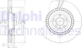 Delphi BG9065C - Disque de frein cwaw.fr