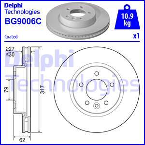 Delphi BG9006C - Disque de frein cwaw.fr