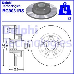 Delphi BG9031RS - Disque de frein cwaw.fr