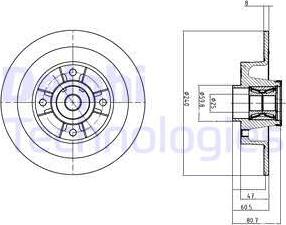 Delphi BG9028RSC - Disque de frein cwaw.fr