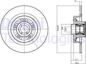 Delphi BG9023RSC - Disque de frein cwaw.fr