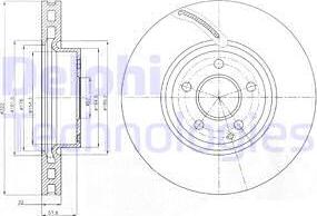 Delphi BG9075C-19B1 - Disque de frein cwaw.fr