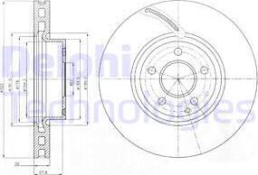 Delphi BG9075 - Disque de frein cwaw.fr