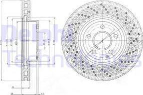 Delphi BG9076C - Disque de frein cwaw.fr