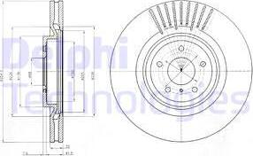 Delphi BG9073C - Disque de frein cwaw.fr